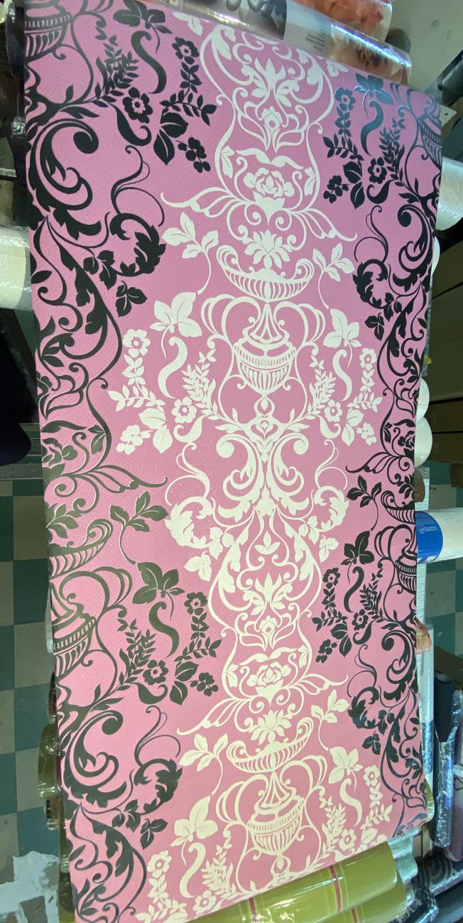#Marburg Baroque Alice Pink Black Textured Wallpaper #51828