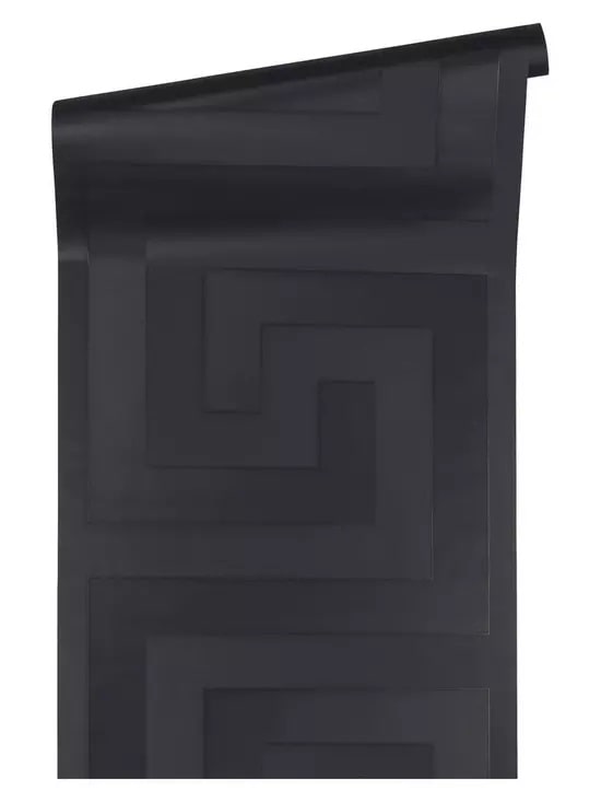 #Versace #Greek Key #Wallpaper 10x70cm #Geometric Shiny #Black #93523-4