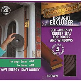 #brown Brush pile draught excluder weather proofing seal self adhesive by #Stormguard. 5 Metre Roll