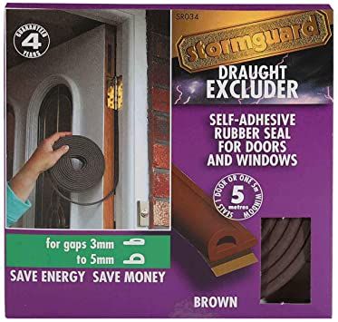 #brown Brush pile draught excluder weather proofing seal self adhesive by #Stormguard. 5 Metre Roll