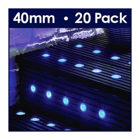 #minisun #20 Pack 40mm Blue #LED Decking Lights