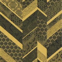  #Ornament Metallic Textured Geometric Gold #02534-10 #waasils