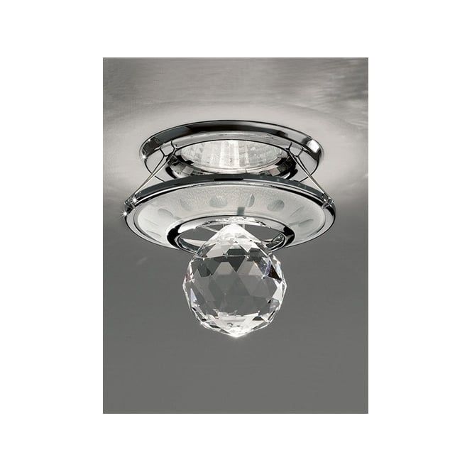 #Franklite RF242 Recessed Downlight In Chrome And Crystal