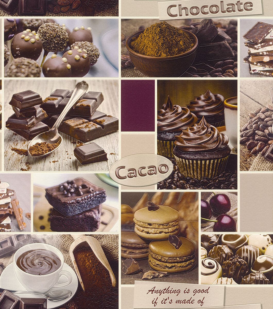 #Rasch_Vinyl_Collage #CoffeeChocolateCakes #Kitchen_Wallpaper #CafeBar #869200