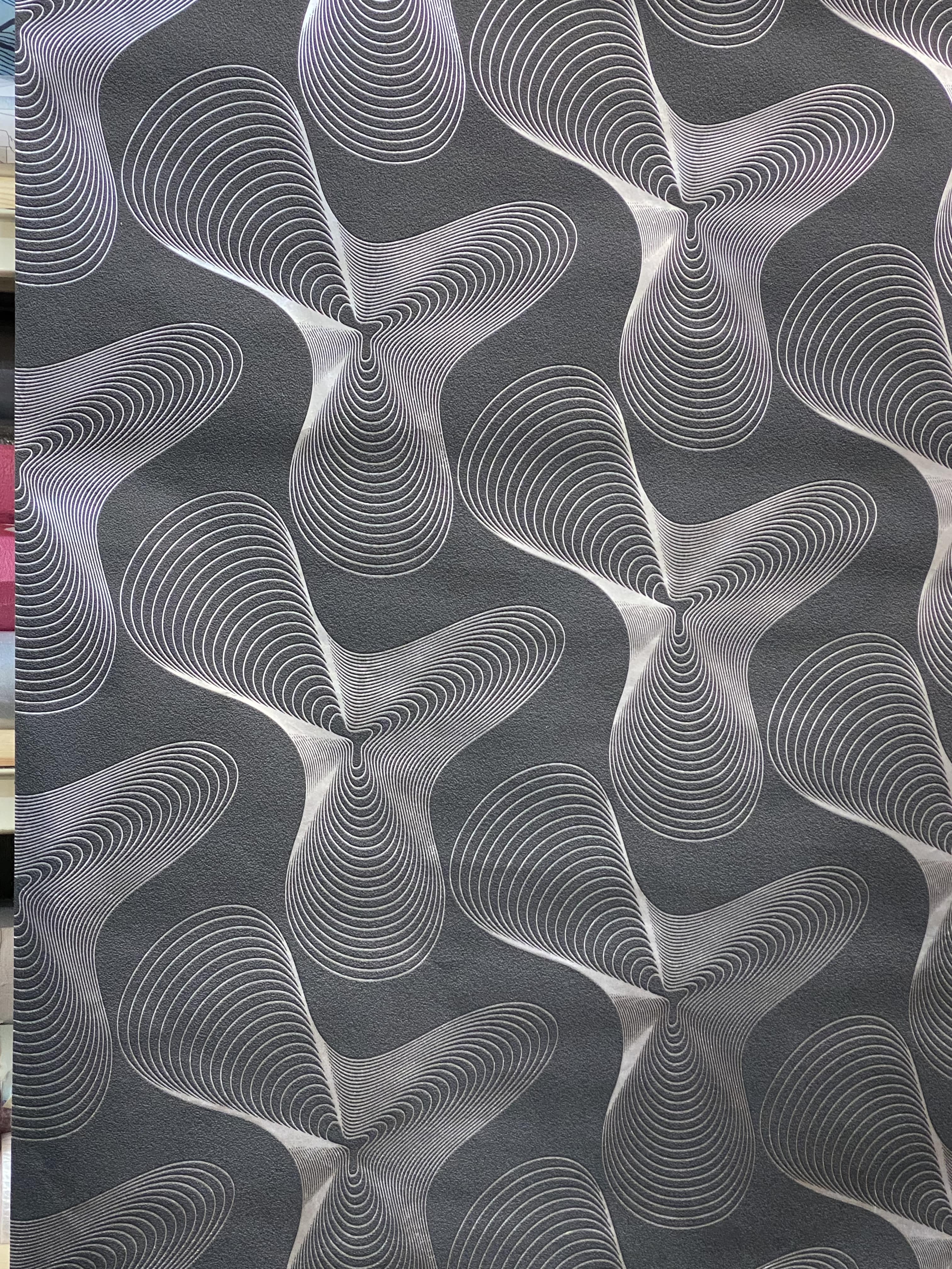 #Karim-Rashid #DesignerWallpaper By #Marburg #Retro #Silver/Black #52017